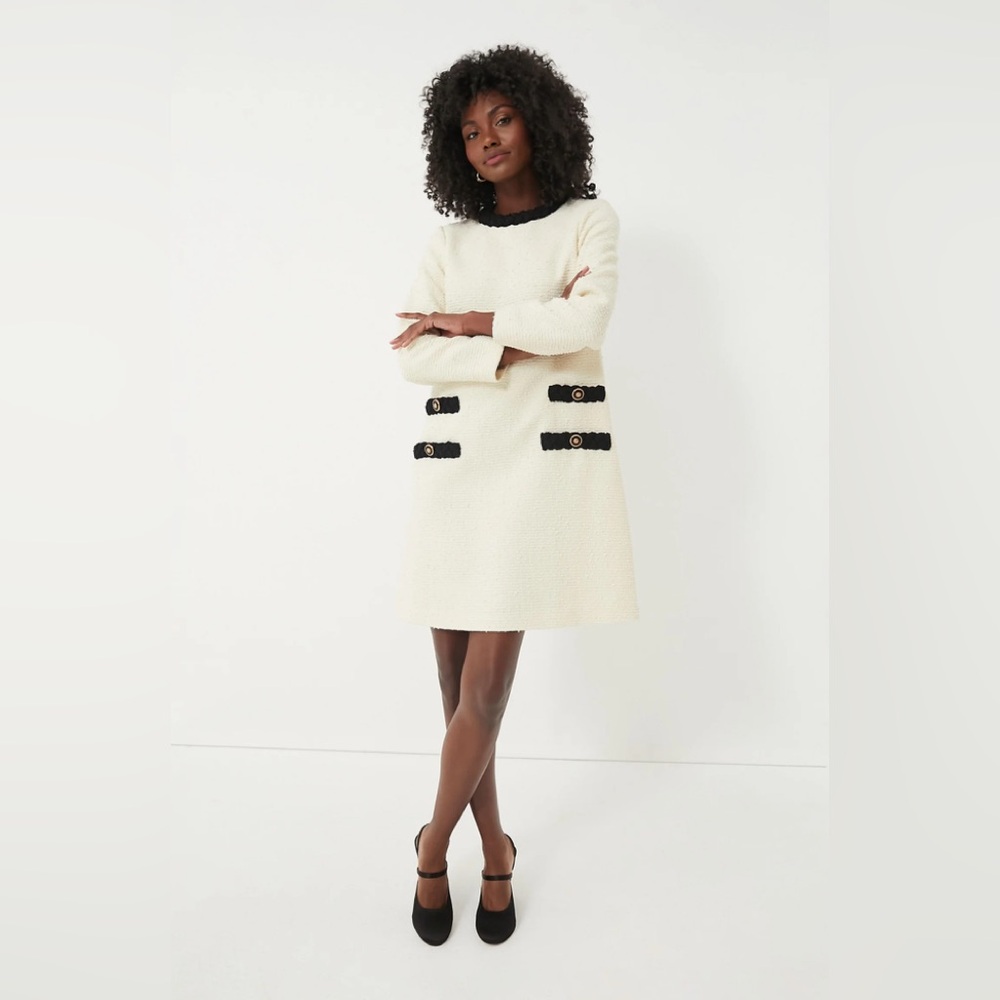 Tuckernuck Cream Tweed Long Sleeve Jackie Dress